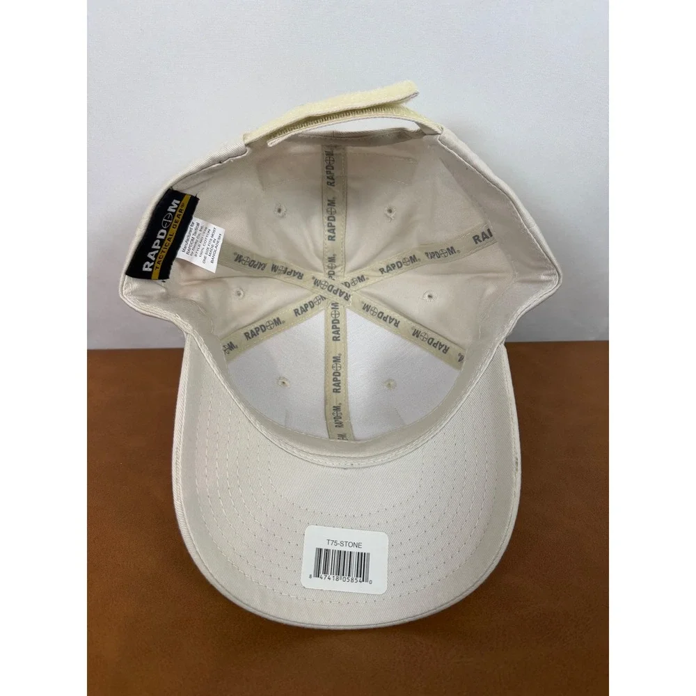 Rapdom Tactical Gear T75 Stone Khaki Cotton Patch Baseball Cap Hat Mens OSFM